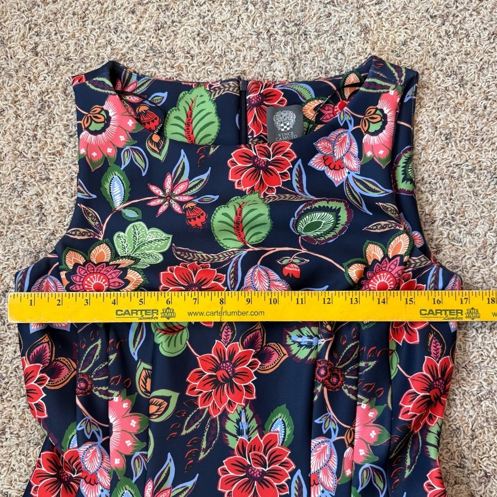 Vince Camuto Floral Sleeveless Scuba Fit & Flare Dress, Size 10 - Picture 11 of 17